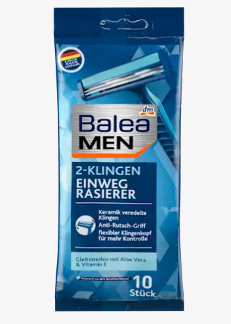 Одноразовые станки Balea Men 2 лезвия, 10 шт.