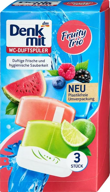 Туалетный блок Denkmit WC Duftspüler Fruity Trio, 3 St