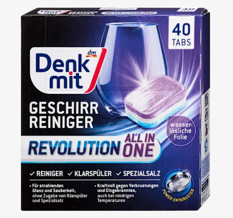 Таблетки для посудомийної машини Denkmit Revolution All-in-1 40 шт