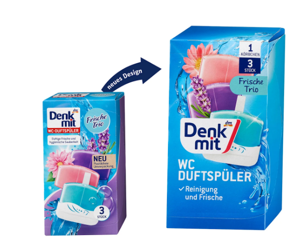 Туалетний блок для унітазу Denkmit Frische Trio 3 шт