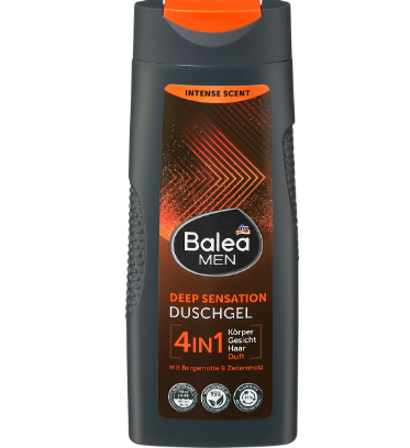 Чоловічий гель-шампунь для душу Balea Men Shower Gel Deep Sensation 4в1, 300 мл