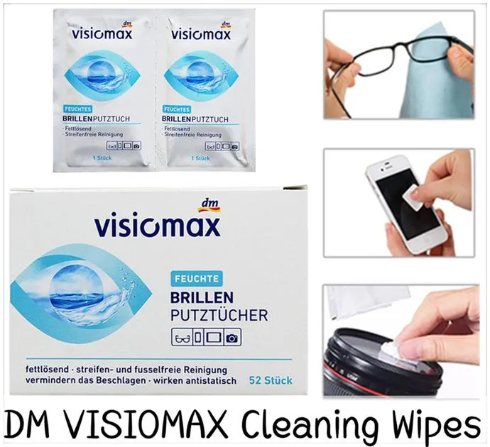 Серветки вологі для окулярів Visiomax Denkmit Brillenputztücher, 52шт