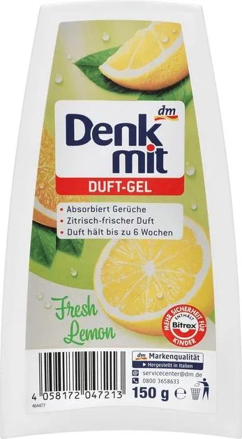 Гелевый освежитель воздуха Denkmit Duft-Gel Лимон, 150 г
