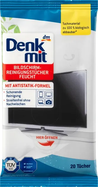 Серветки для чищення екранів Denkmit, 20шт