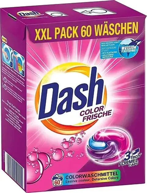 Капсулы для стирки Dash Color Frische Washing Caps 60W