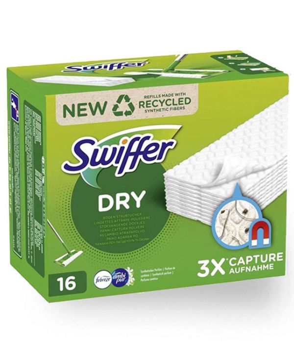 Сменные сухие салфетки Swiffer Dry, 16 шт
