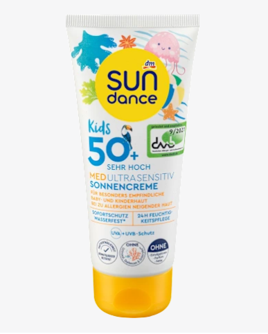 Дитячий сонцезахисний крем для чутливої шкіри Denkmit SUNDANCE Sonnencreme Kids Sensitiv LSF 50, 100 мл