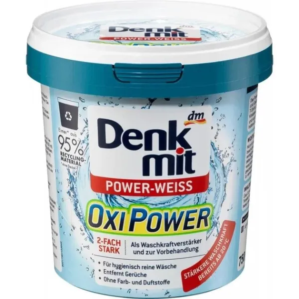 Кислородный порошок Denkmit Oxi Power для белого белья, 750 г
