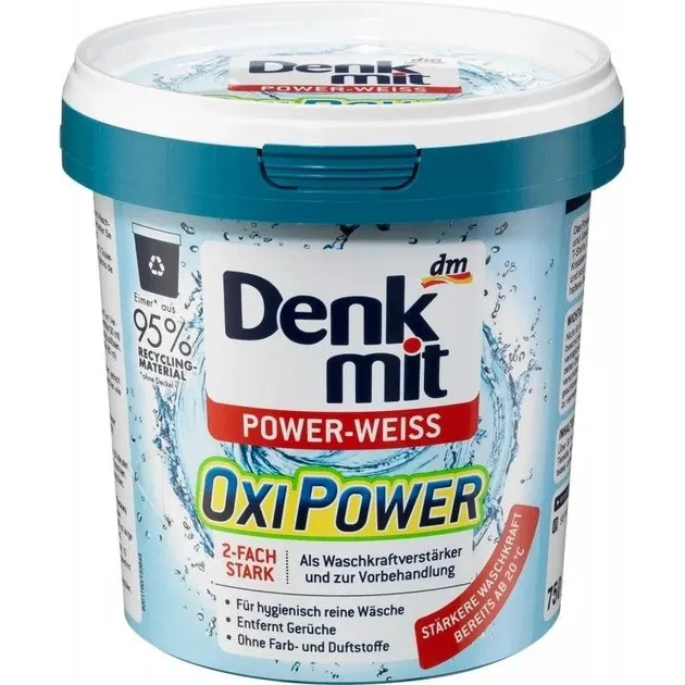 Кисневий порошок Denkmit Oxi Power для білої білизни, 750 г