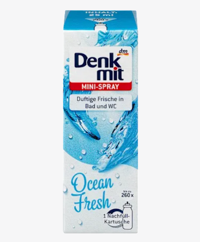 Мини-спрей освежитель воздуха Denkmit Lufterfrischer Ocean Fresh сменный блок, 25 мл