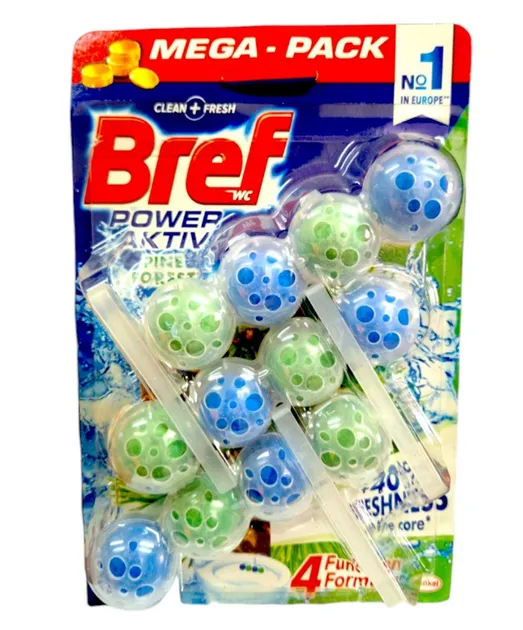 Туалетні блоки для унітазу Bref  Power Activ Pine Forest, 3 шт x 50 г