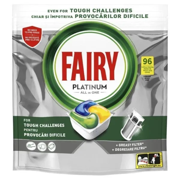 Капсули Fairy для посудомийки PLATINUM Plus All in ONE Лимон 96шт