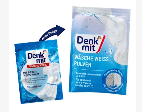 Кислородный порошок для белья Denkmit White Wäsche Weiß, 50 г