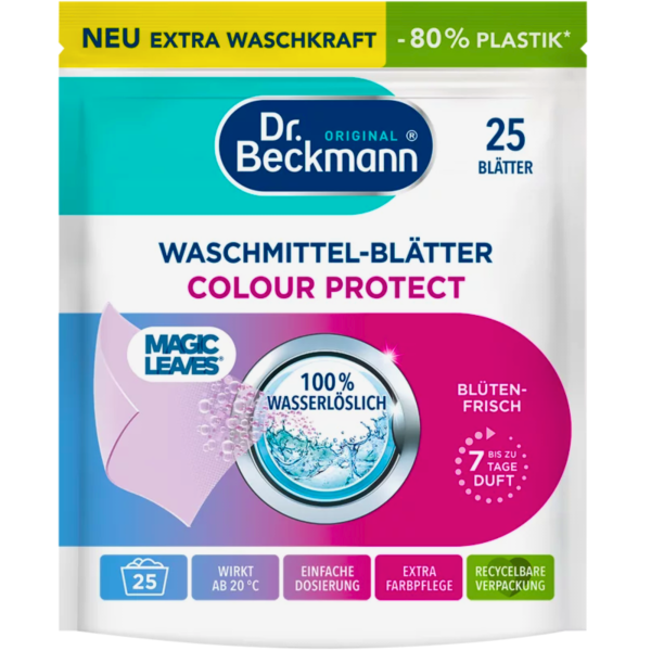 Салфетки для стирки цветной одежды Dr.Beckmann MAGIC LEAVES Waschmittel-Blätter 25 шт