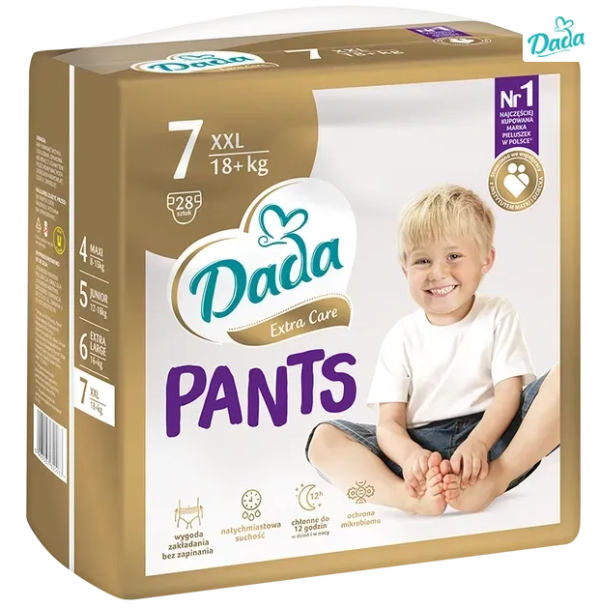 Трусики подгузники Dada Extra Care 7, 28 шт 18+кг